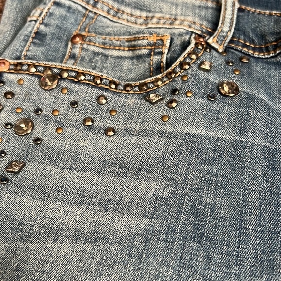 INC Denim Boyfriend Regular Fit Embellished Pocket Size 4 jeans - Picture 2 of 13